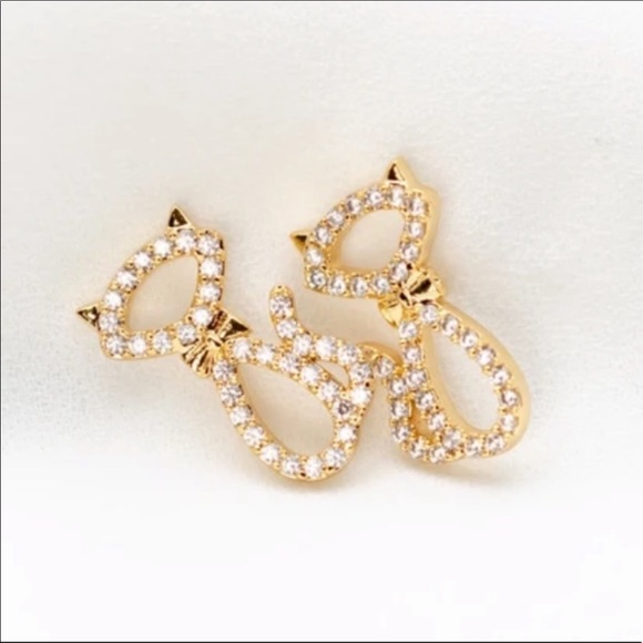 Kate Spade Jazz Things Up Cat Earrings - Picture 4 of 8